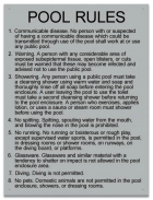 Minnesota Pool Rules Sign