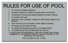 Mobile County, Alabama Pool Rules Sign