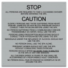 Mobile County, Alabama Spa Safety Rules Sign