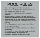 Montana Pool Rules Sign