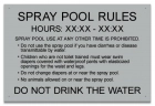 Montana Spray Pool Rules Sign