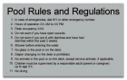 Montgomery County, Alabama Pool Rules and Regulations Sign