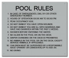 Montgomery County, Alabama Pool Rules and Regulations Sign