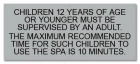 Nevada Children Under 12 Spa Rules Sign