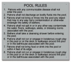 New Hampshire Pool Rules Sign