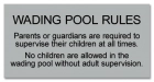 New Jersey Wading Pool Rules Sign