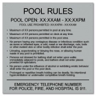 New York City Pool Rules Sign