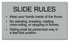 New York City White-Water Slide Rules Sign