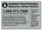 New York Human Trafficking Notice Sign