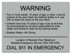 New York State Pool Supervision Warning Sign