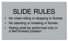 New York White-Water Slide Rules Sign