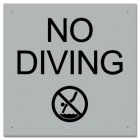 No Diving Sign with Symbol