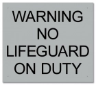North Carolina No Lifeguard Sign for Wading Pools
