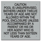 Ontario Canada Unsupervised Pool 2 Sign