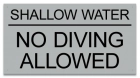 Shallow Water No Diving Sign - Arizona and South Carolina