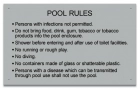 South Dakota Pool Rules Sign