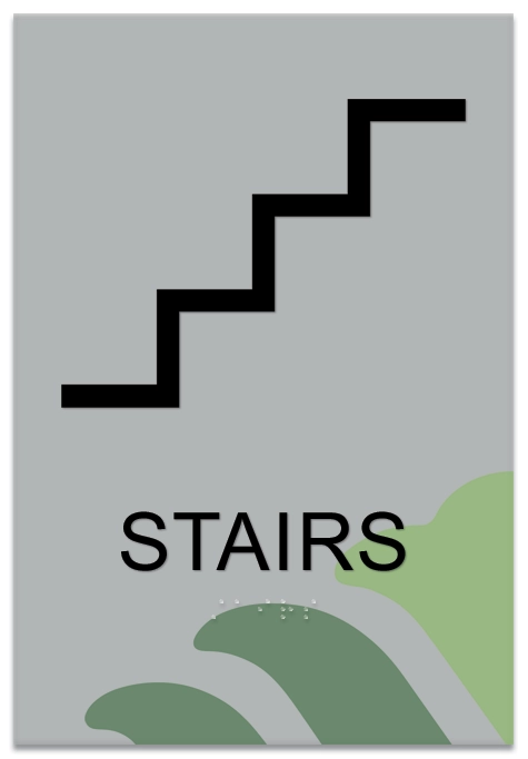 Stairs Sign w/Symbol