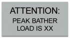 Utah Peak Bather Load Pool Sign