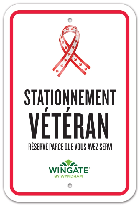 Veteran Parking Sign - French