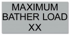 Virginia Maximum Bather Load Sign