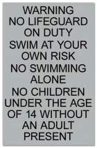 Virginia No Lifeguard Sign