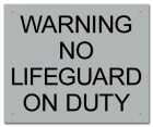 Washington DC No Lifeguard Pool Sign