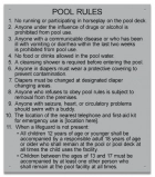 Washington Pool Rules Sign