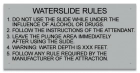 Wisconsin Waterslide Rules Sign