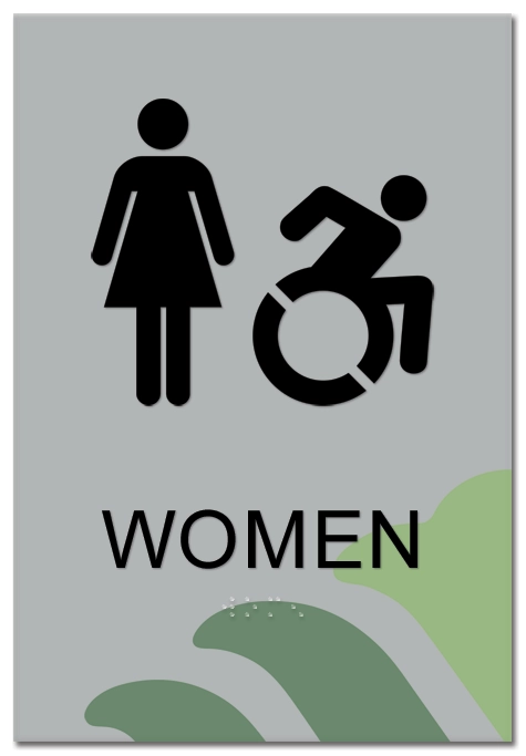 Women Sign w/Female & Dynamic ISA Symbols