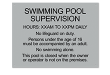 Pool/Spa Signs