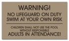 Alabama No Lifeguard Warning Sign