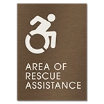 Area of Rescue Assistance Sign - NYC Compliant