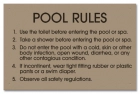 Arizona Pool and Spa Rules Sign