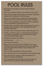 Arkansas Pool Rules Sign