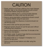 Arkansas Spa Rules Caution Sign