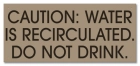 California Recirculated Pool Water Warning Sign