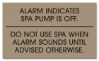 Florida Spa Alarm Rules Sign