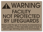 Illinois No Lifeguard Sign