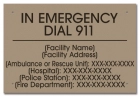 In Emergency Dial 911 Sign