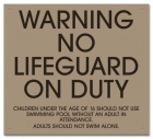 Maine No Lifeguard On Duty Warning Sign