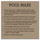 Maricopa County, Arizona Pool Rules Sign