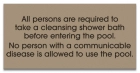 Massachusetts Pool Rules Health Sign