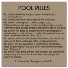 Massachusetts Pool Rules Sign
