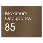 Maximum Occupancy Sign