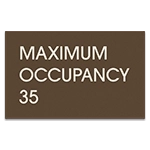 Maximum Occupancy Sign - Exterior