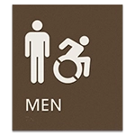 Men Sign w/Male & Dynamic ISA Symbols - Exterior Grade