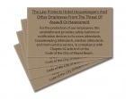 Miami Beach, FL: Housekeeper Protection Notice - Acrylic - 4 Pk