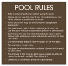 Montana Pool Rules Sign