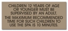 Nevada Children Under 12 Spa Rules Sign