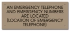 Nevada Emergency Phone Location Sign